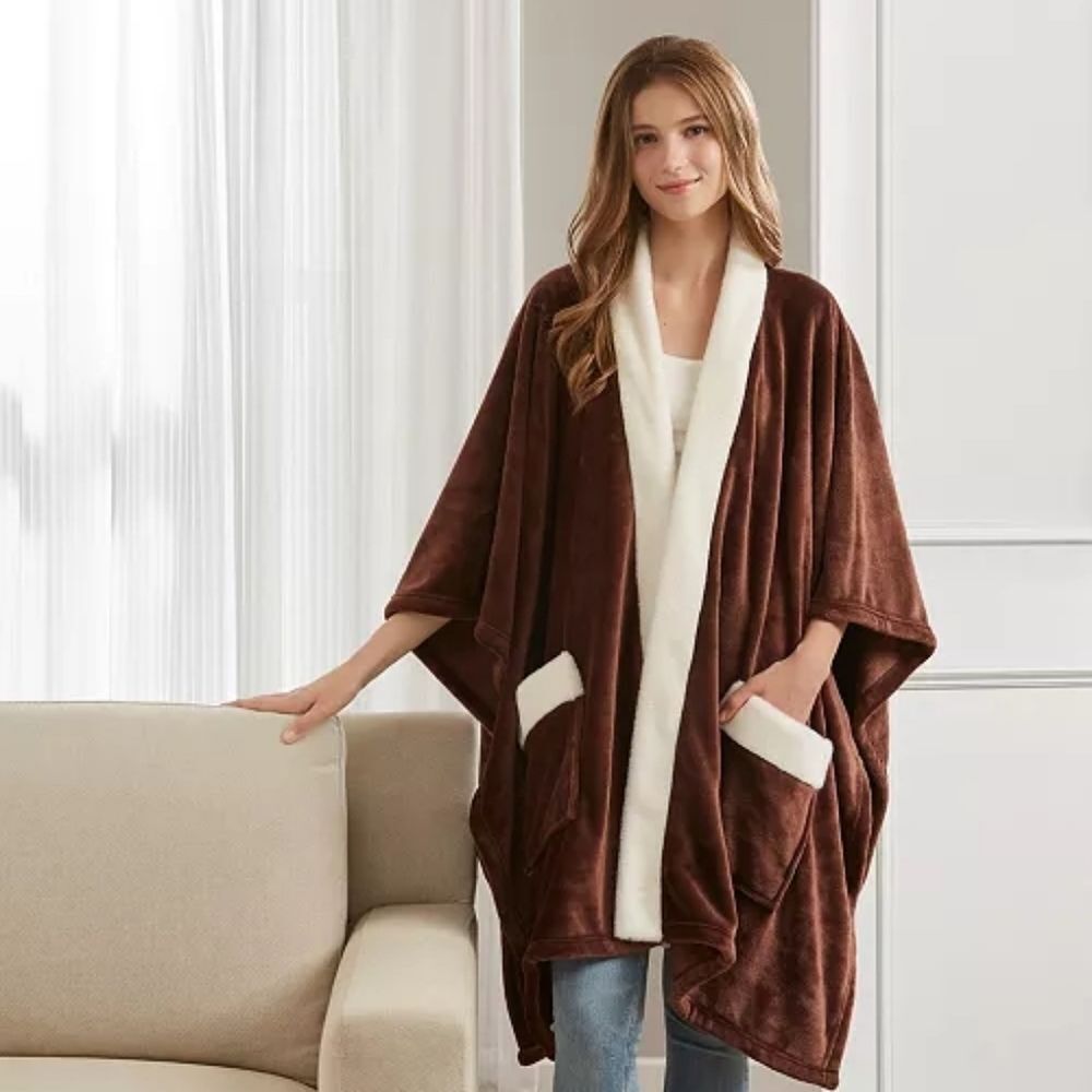 Cozy Plush Wrap NWT Premier Comfort Chestnut Color
